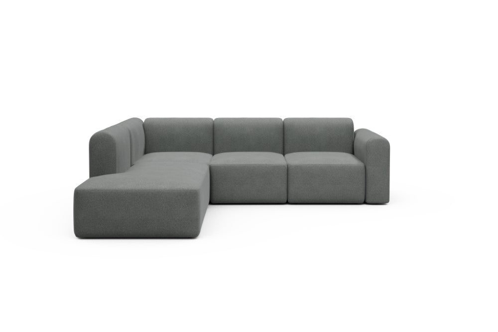 Rund Modular Sofa - Configurations 2 - M1L - 266 x 224 cm - Open-end + 2,5 Seater - 440 Satya Steel Grey