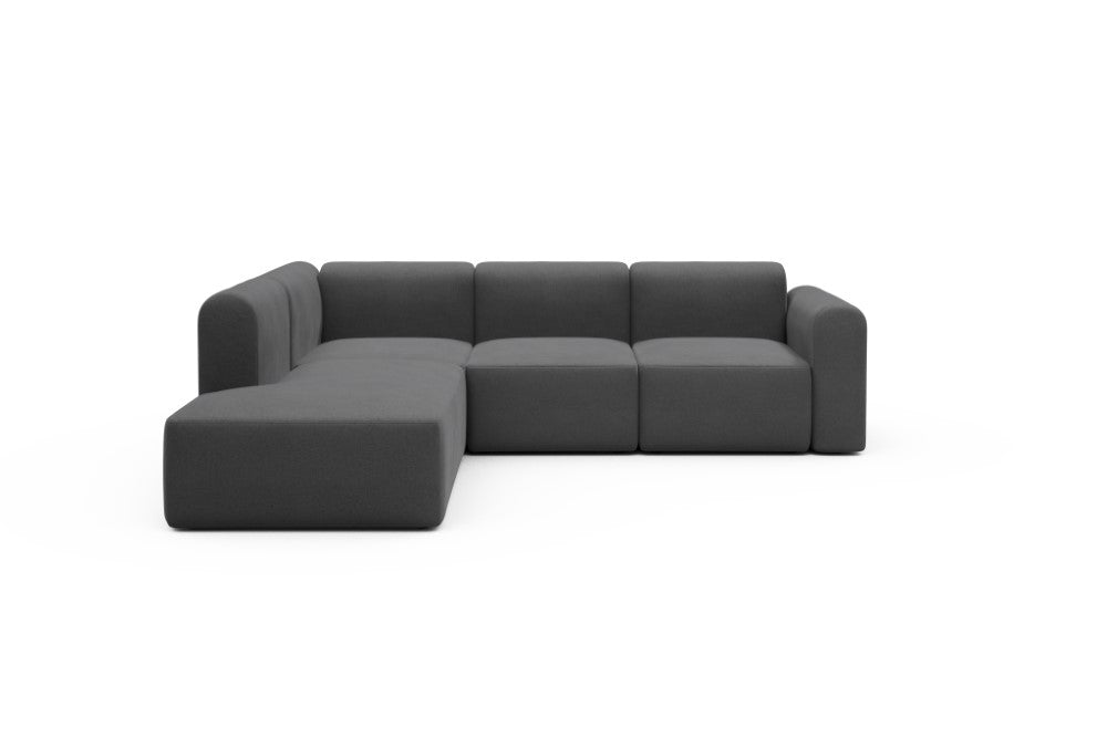Rund Modular Sofa - Configurations 2 - M1L - 266 x 224 cm - Open-end + 2,5 Seater - 441 Satya Warm Zinc