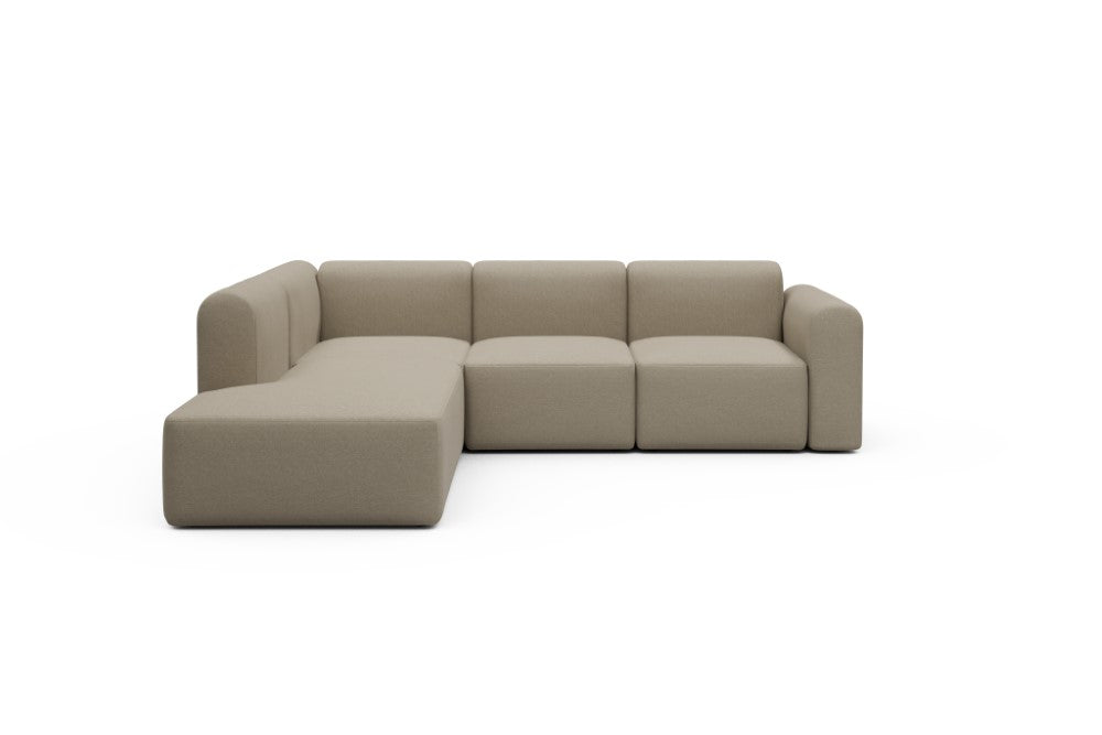 Rund Modular Sofa - Configurations 2 - M1L - 266 x 224 cm - Open-end + 2,5 Seater - 445 Satya Natural Biege