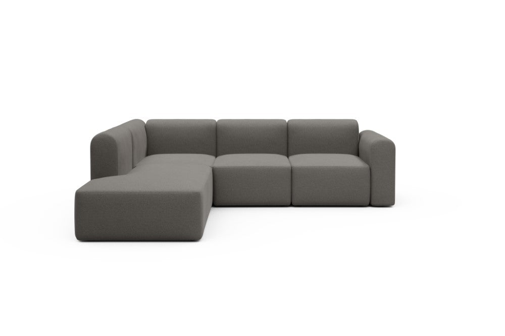 Rund Modular Sofa - Configurations 2 - M1L - 266 x 224 cm - Open-end + 2,5 Seater - 446 Satya Taupe Brown