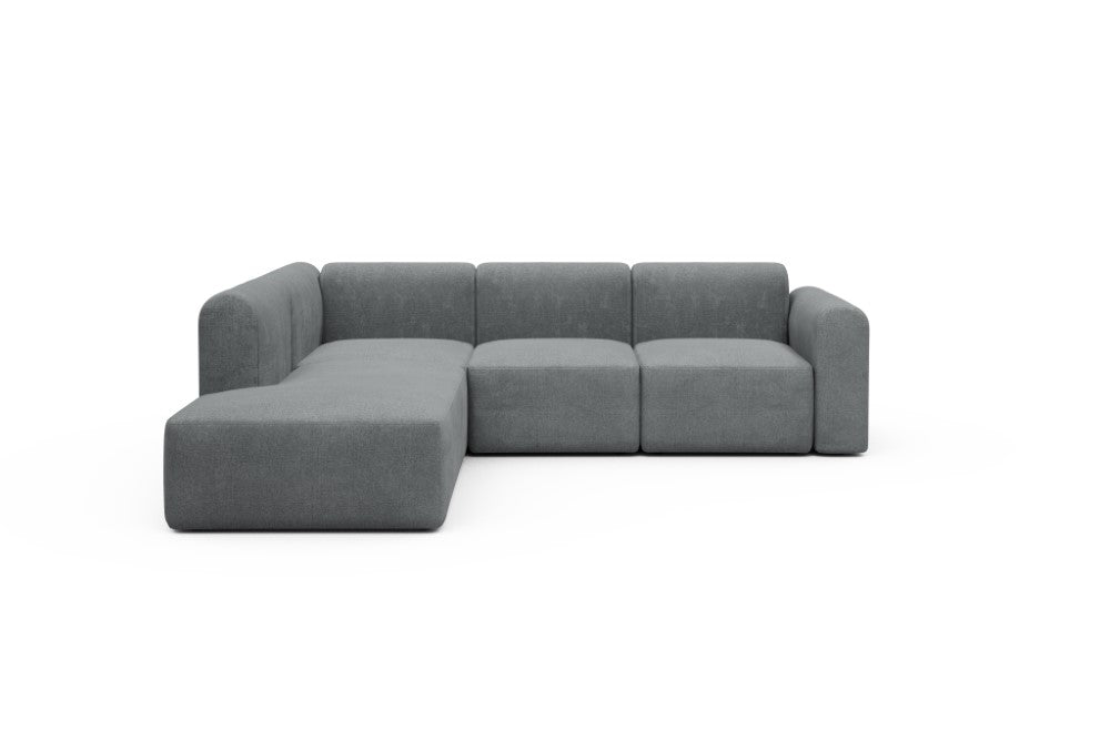 Rund Modular Sofa - Configurations 2 - M1L - 266 x 224 cm - Open-end + 2,5 Seater - 495 Casone Gravel Grey