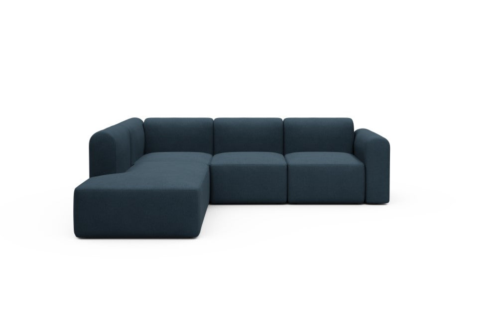 Rund Modular Sofa - Configurations 2 - M1L - 266 x 224 cm - Open-end + 2,5 Seater - 580 Argus Navy Blue
