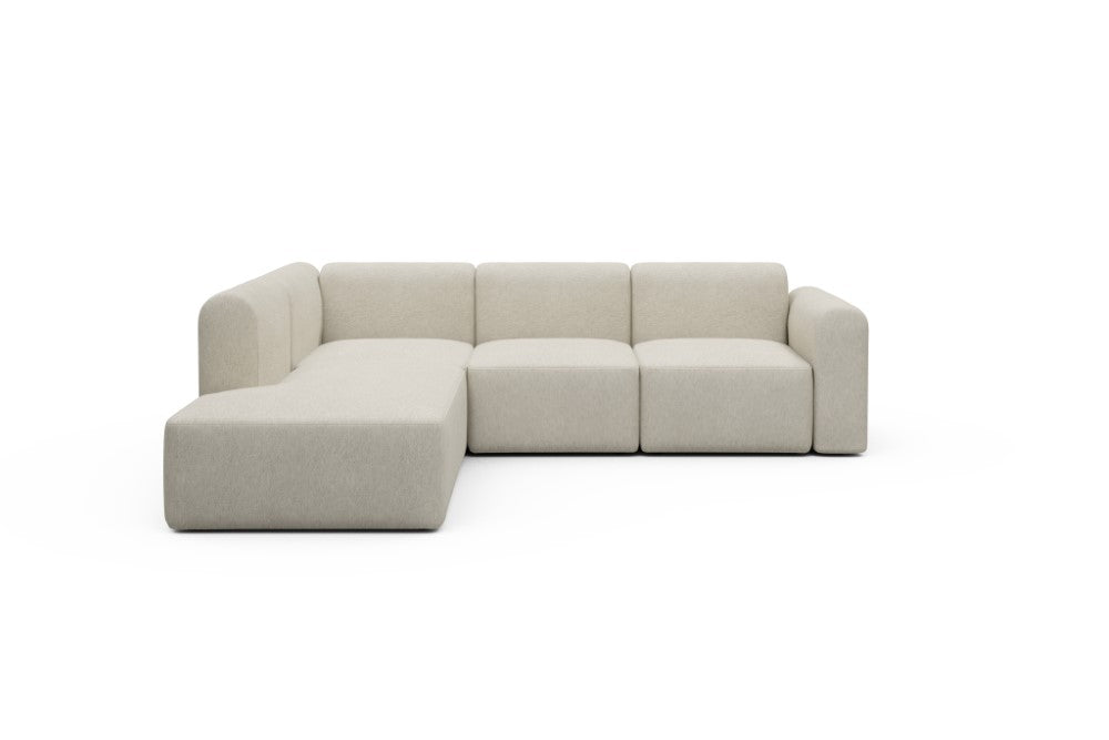 Rund Modular Sofa - Configurations 2 - M1L - 266 x 224 cm - Open-end + 2,5 Seater - 584 Argus Natural