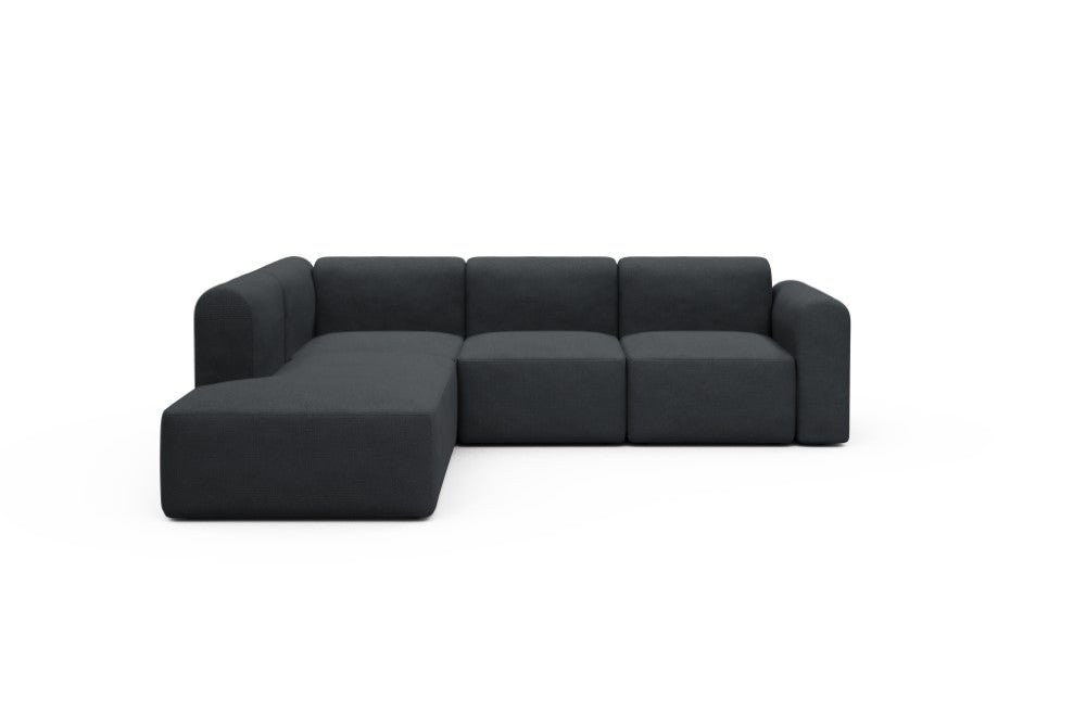 Rund Modular Sofa - Configurations 2 - M1L - 266 x 224 cm - Open-end + 2,5 Seater - 766 Cura Anthracite