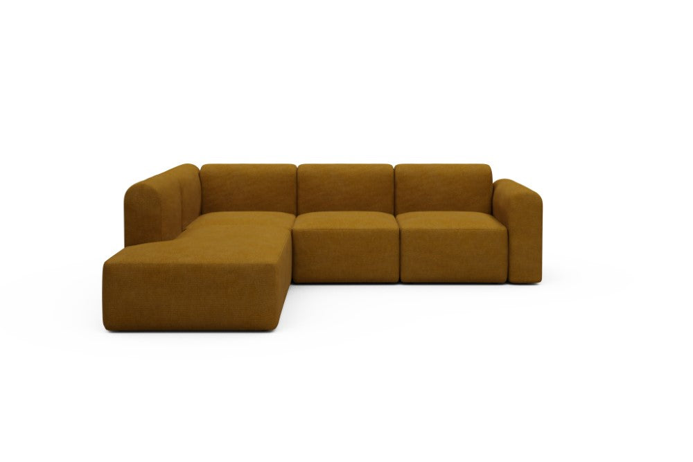 Rund Modular Sofa - Configurations 2 - M1L - 266 x 224 cm - Open-end + 2,5 Seater - 767 Cura Apricot