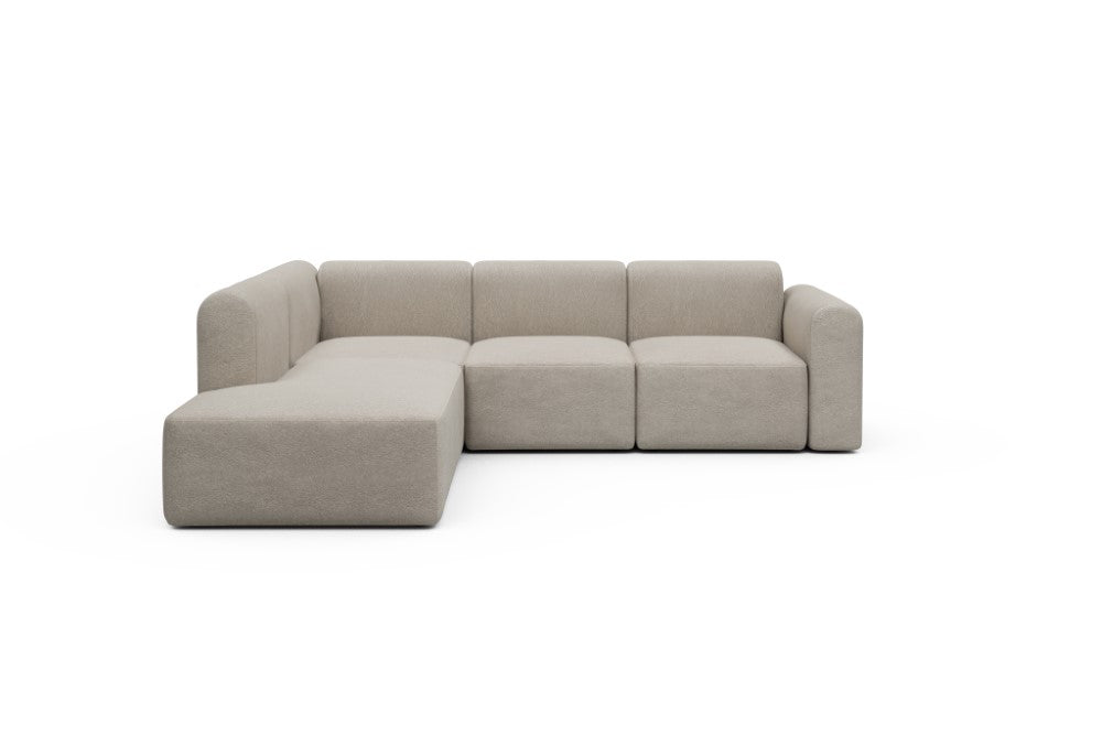 Rund Modular Sofa - Configurations 2 - M1L - 266 x 224 cm - Open-end + 2,5 Seater - 816 Aivi Lace Beige