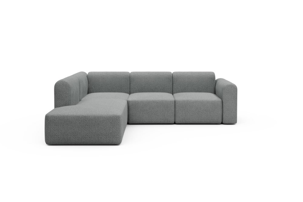 Rund Modular Sofa - Configurations 2 - M1L - 266 x 224 cm - Open-end + 2,5 Seater - 819 Aivi Gravel Grey