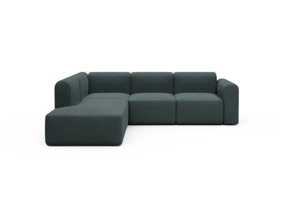 Rund Modular Sofa - Configurations 2 - M1L - 266 x 224 cm - Open-end + 2,5 Seater - 851 Mahoga Dark Blue