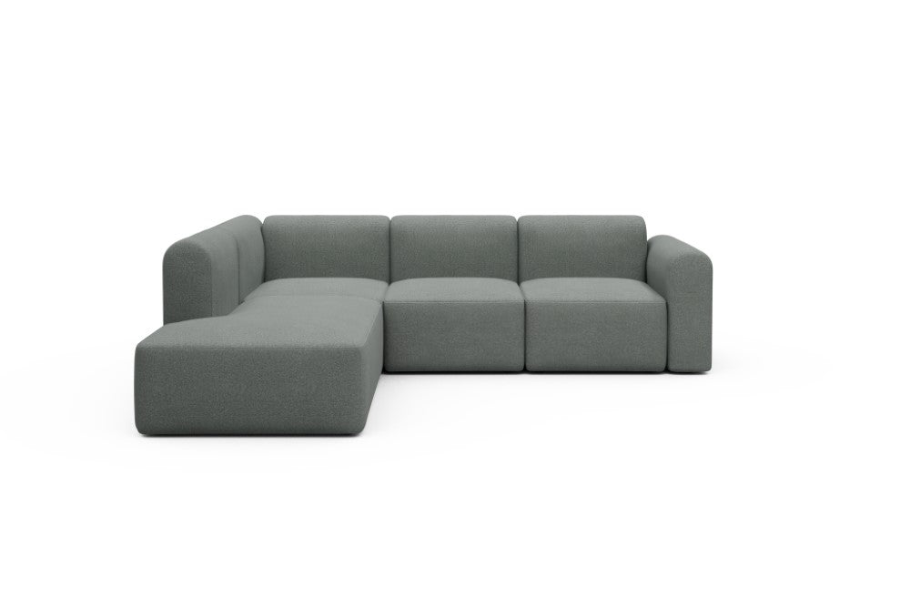 Rund Modular Sofa - Configurations 2 - M1L - 266 x 224 cm - Open-end + 2,5 Seater - 853 Mahoga Dove Grey