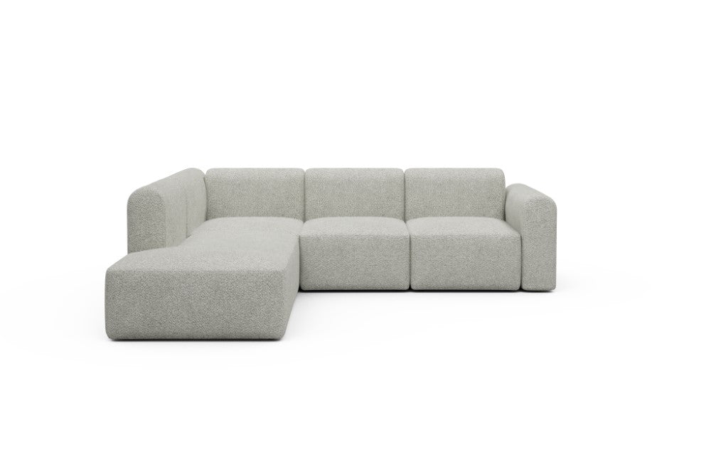 Rund Modular Sofa - Configurations 2 - M1L - 266 x 224 cm - Open-end + 2,5 Seater - 867 Vanora Warm Sand