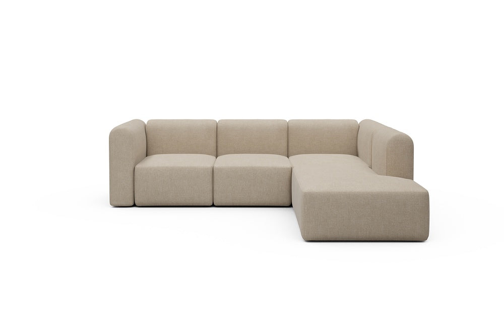 Rund Modular Sofa - Configurations 2 - M2H - 266 x 224 cm - 3 Seater + Open-end - 410 Esina Almond Beige