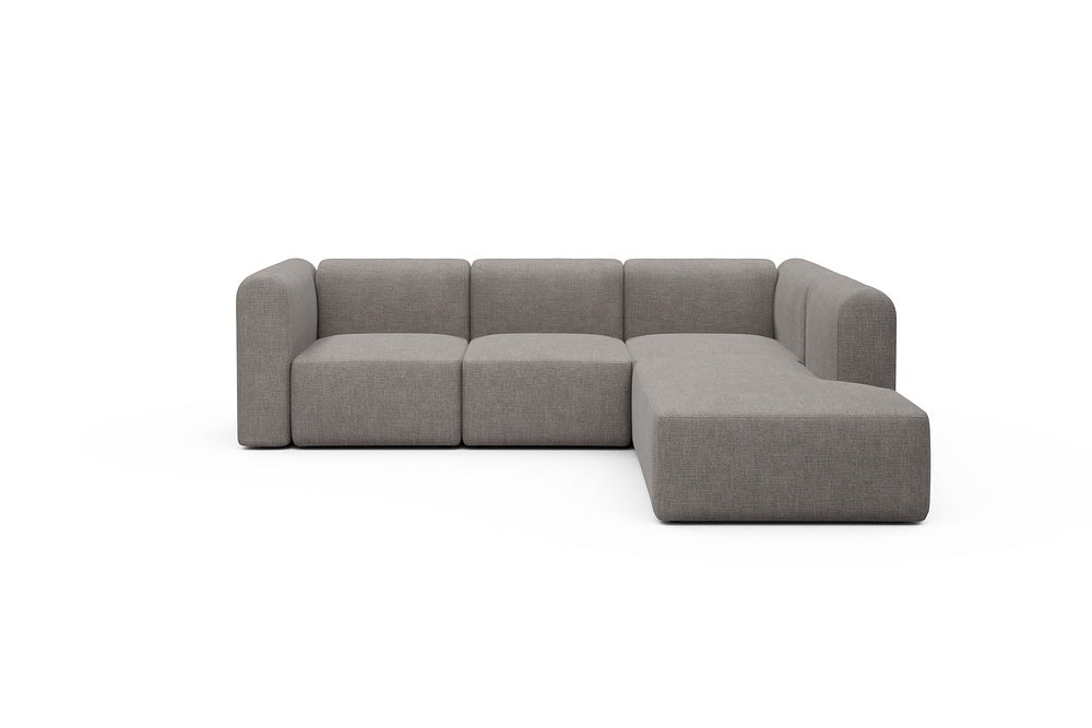 Rund Modular Sofa - Configurations 2 - M2H - 266 x 224 cm - 3 Seater + Open-end - 418 Esina Truffle
