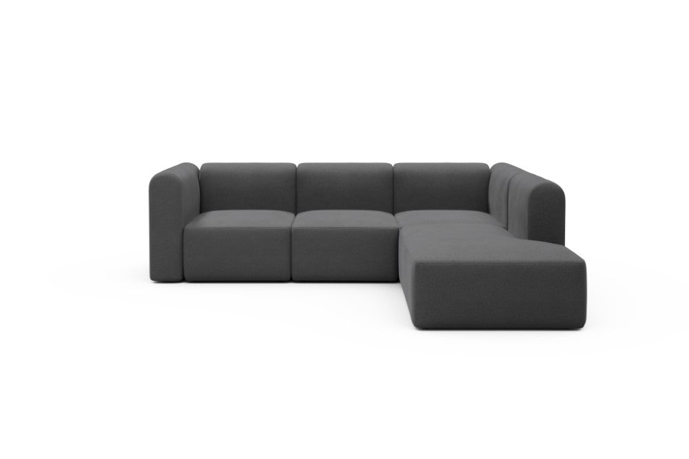 Rund Modular Sofa - Configurations 2 - M2H - 266 x 224 cm - 3 Seater + Open-end - 441 Satya Warm Zinc