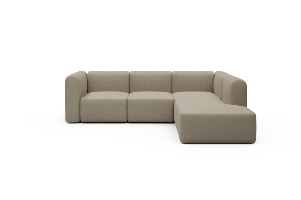Rund Modular Sofa - Configurations 2 - M2H - 266 x 224 cm - 3 Seater + Open-end - 445 Satya Natural Biege