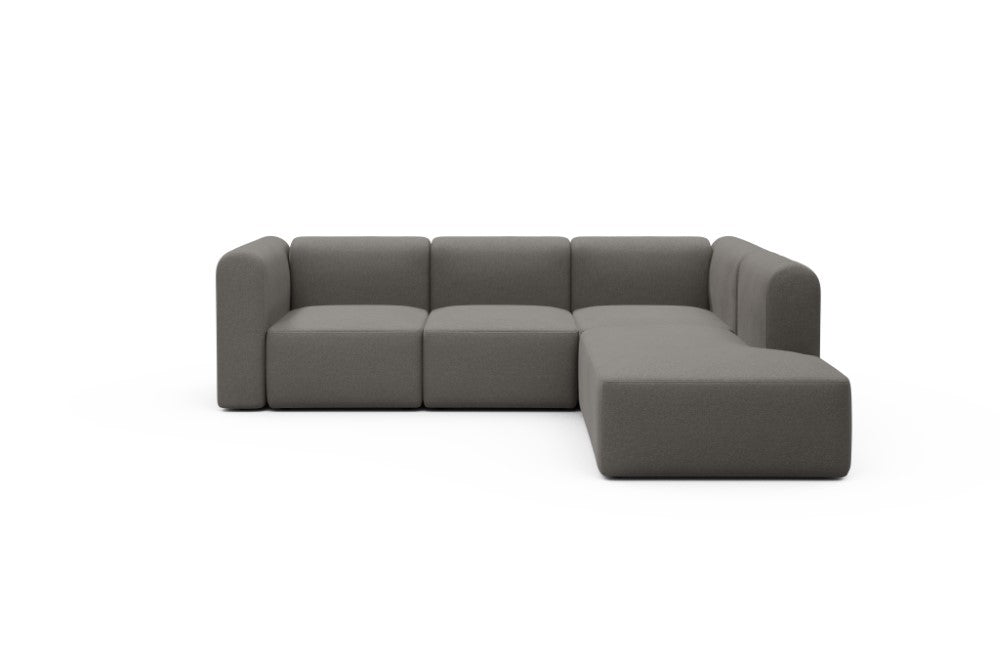 Rund Modular Sofa - Configurations 2 - M2H - 266 x 224 cm - 3 Seater + Open-end - 446 Satya Taupe Brown