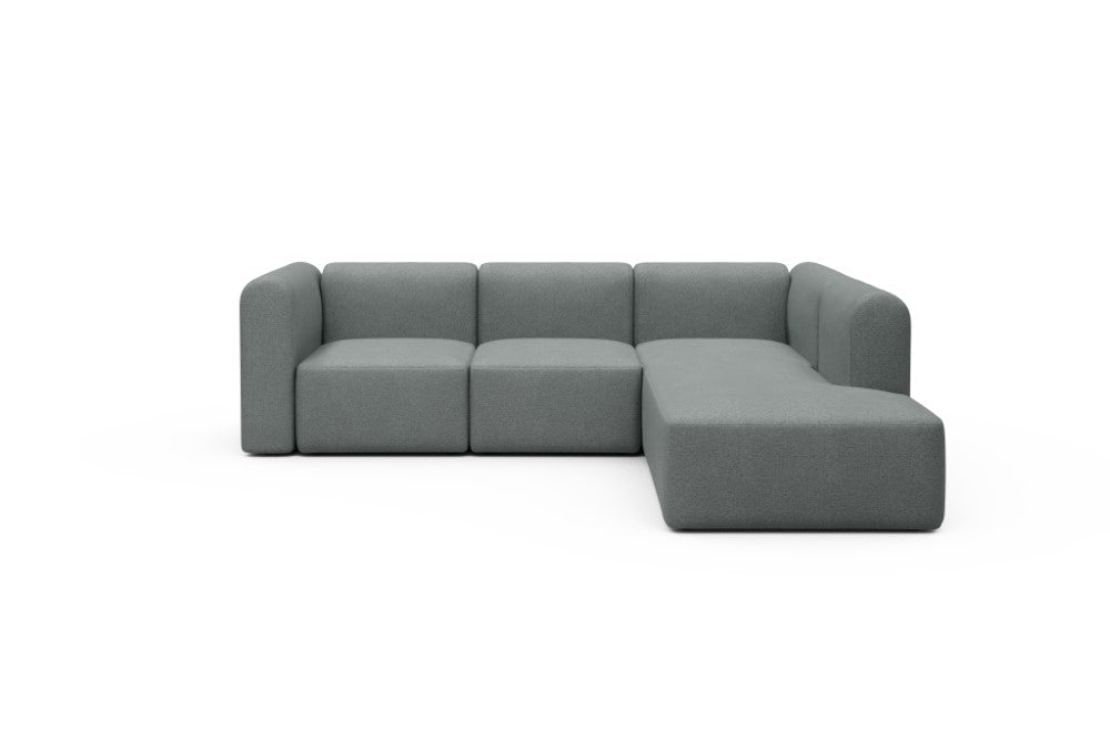 Rund Modular Sofa - Configurations 2 - M2H - 266 x 224 cm - 3 Seater + Open-end - 485 Denari Soft Grey