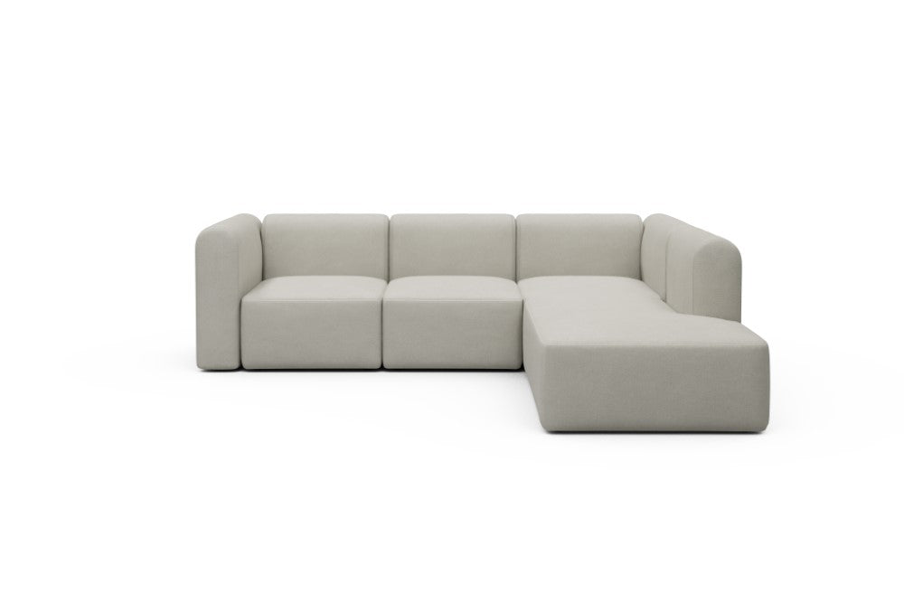 Rund Modular Sofa - Configurations 2 - M2H - 266 x 224 cm - 3 Seater + Open-end - 487 Denari Clean Beige