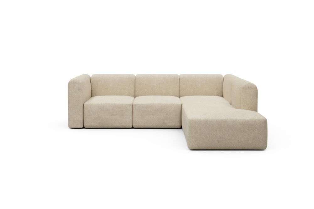 Rund Modular Sofa - Configurations 2 - M2H - 266 x 224 cm - 3 Seater + Open-end - 496 Casone Natural Beigie