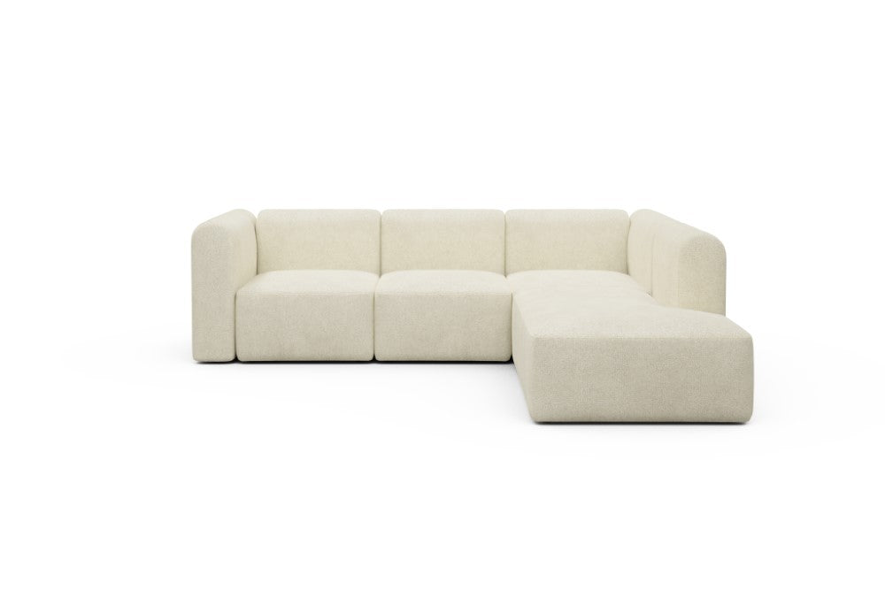 Rund Modular Sofa - Configurations 2 - M2H - 266 x 224 cm - 3 Seater + Open-end - 531 Bouclé Off White