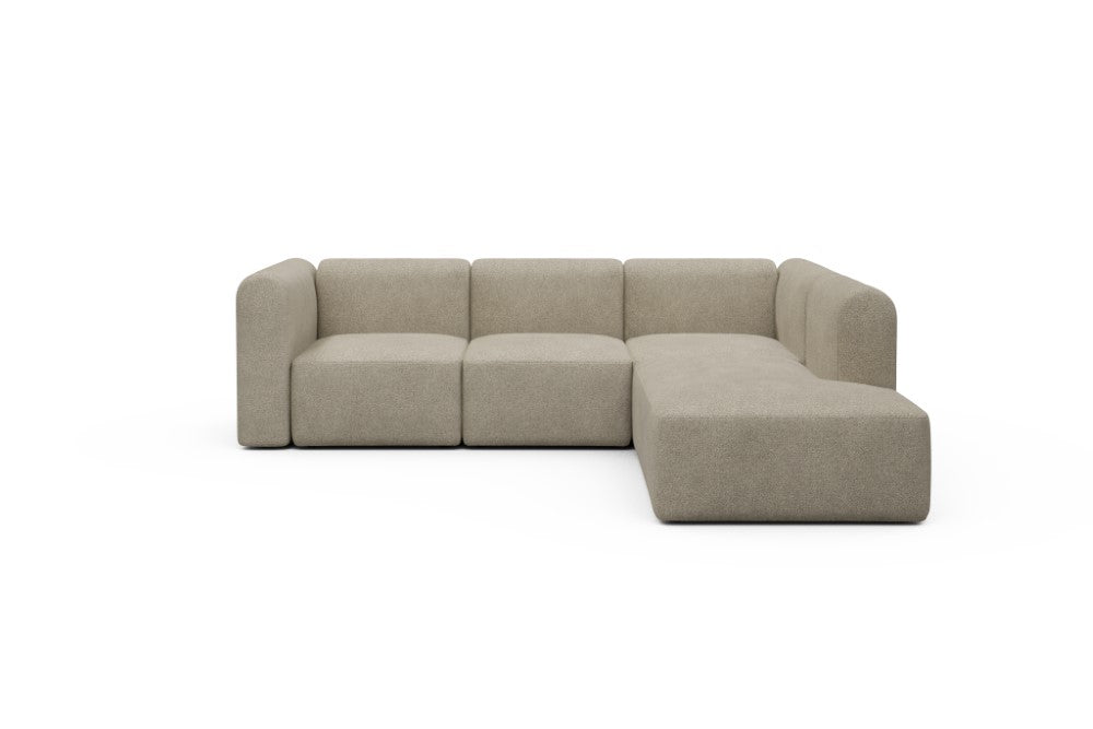 Rund Modular Sofa - Configurations 2 - M2H - 266 x 224 cm - 3 Seater + Open-end - 539 Bouclé Beige