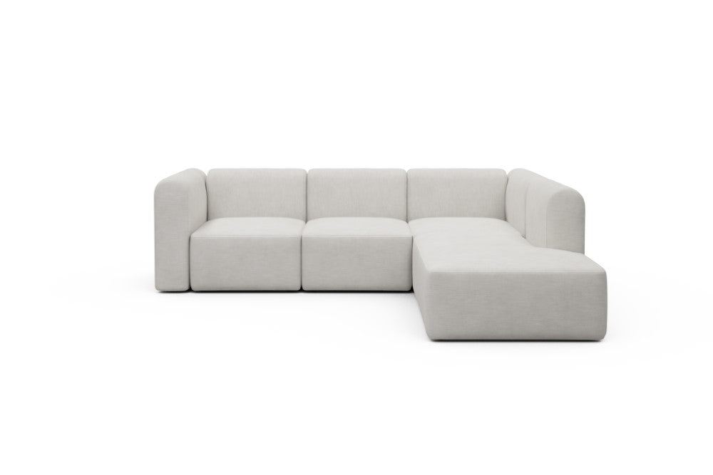 Rund Modular Sofa - Configurations 2 - M2H - 266 x 224 cm - 3 Seater + Open-end - 574 Vivus Dusty Off White
