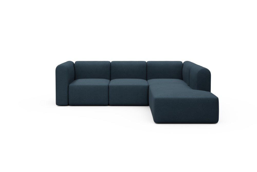 Rund Modular Sofa - Configurations 2 - M2H - 266 x 224 cm - 3 Seater + Open-end - 580 Argus Navy Blue