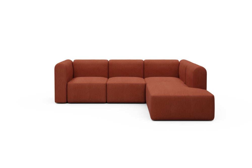 Rund Modular Sofa - Configurations 2 - M2H - 266 x 224 cm - 3 Seater + Open-end - 581 Argus Rust