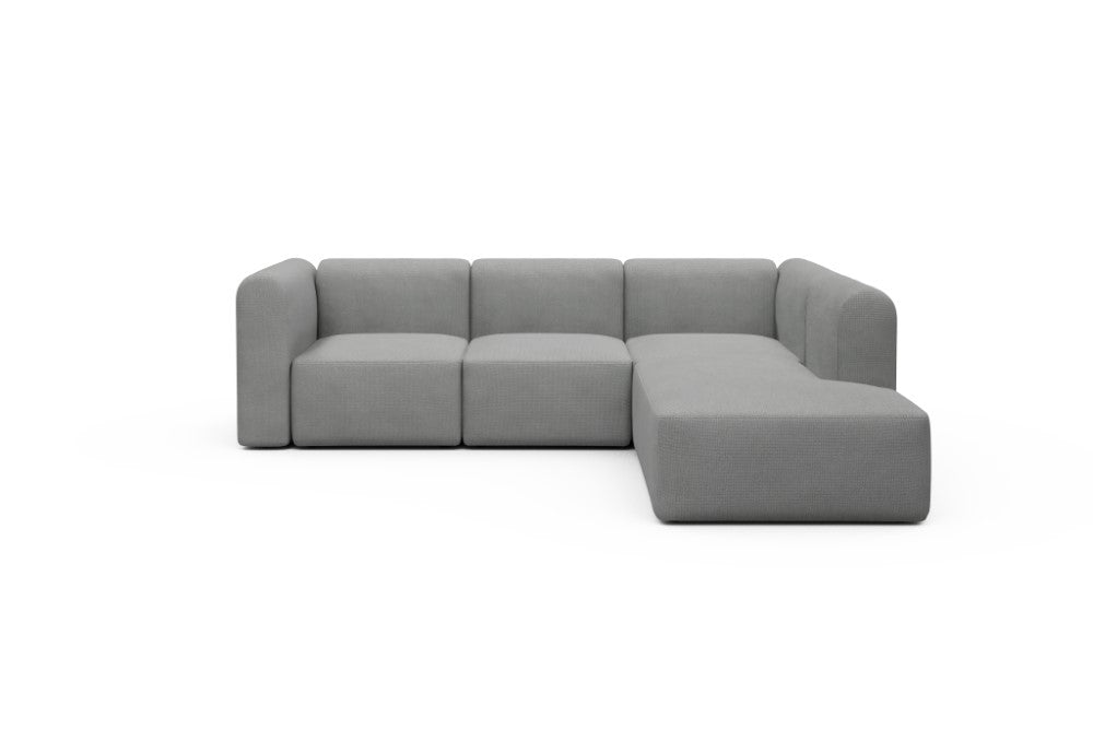 Rund Modular Sofa - Configurations 2 - M2H - 266 x 224 cm - 3 Seater + Open-end - 764 Cura Sand Grey