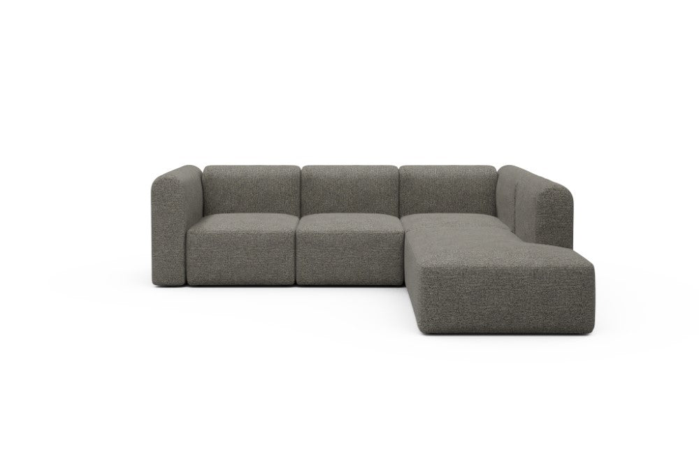 Rund Modular Sofa - Configurations 2 - M2H - 266 x 224 cm - 3 Seater + Open-end - 771 Carreno Sepia Brown