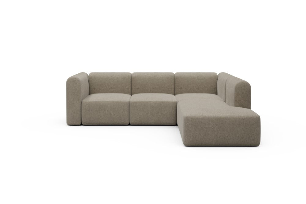 Rund Modular Sofa - Configurations 2 - M2H - 266 x 224 cm - 3 Seater + Open-end - 810 Smooth Smooth Beige