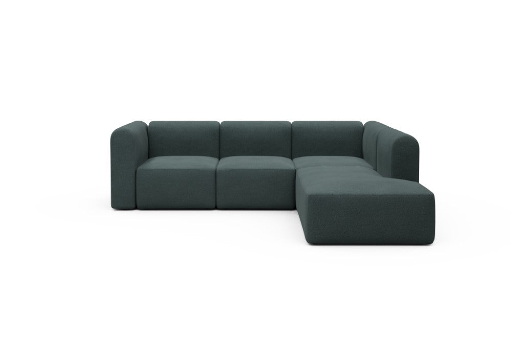 Rund Modular Sofa - Configurations 2 - M2H - 266 x 224 cm - 3 Seater + Open-end - 851 Mahoga Dark Blue