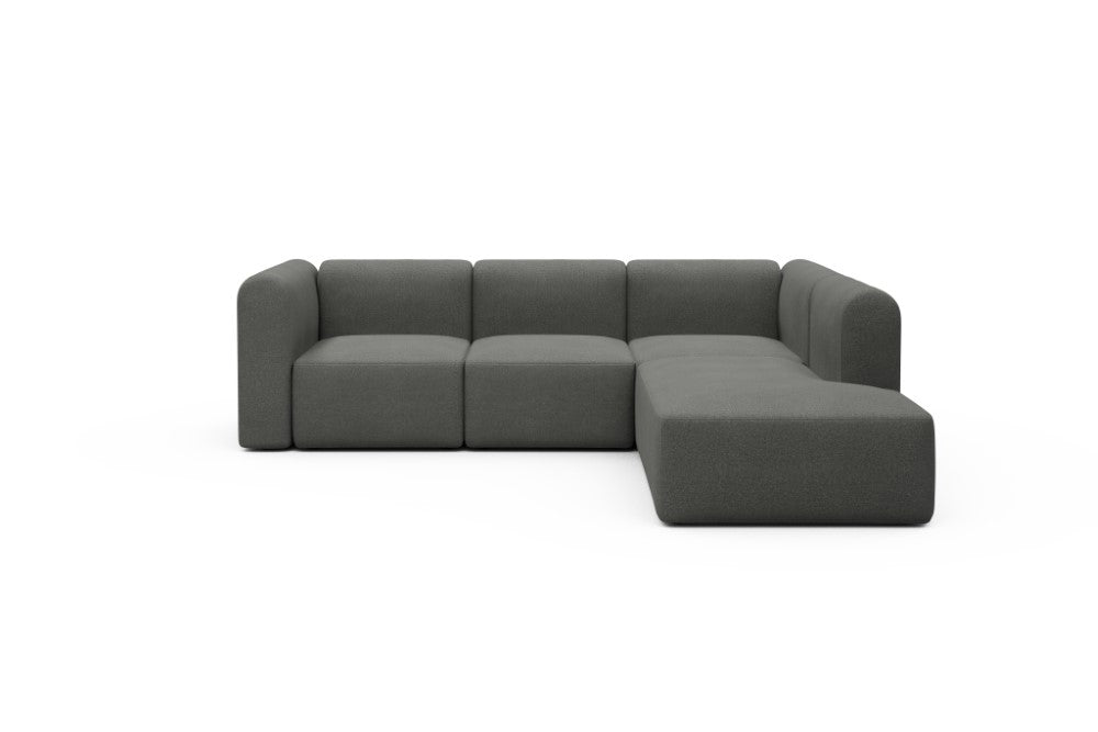 Rund Modular Sofa - Configurations 2 - M2H - 266 x 224 cm - 3 Seater + Open-end - 852 Mahoga Seal Grey