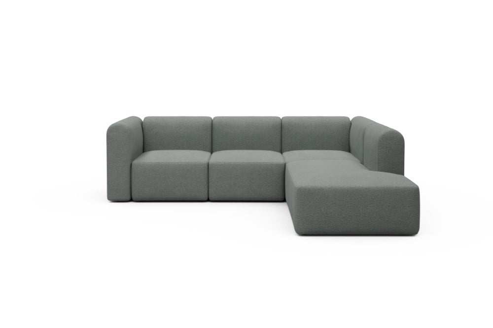 Rund Modular Sofa - Configurations 2 - M2H - 266 x 224 cm - 3 Seater + Open-end - 853 Mahoga Dove Grey