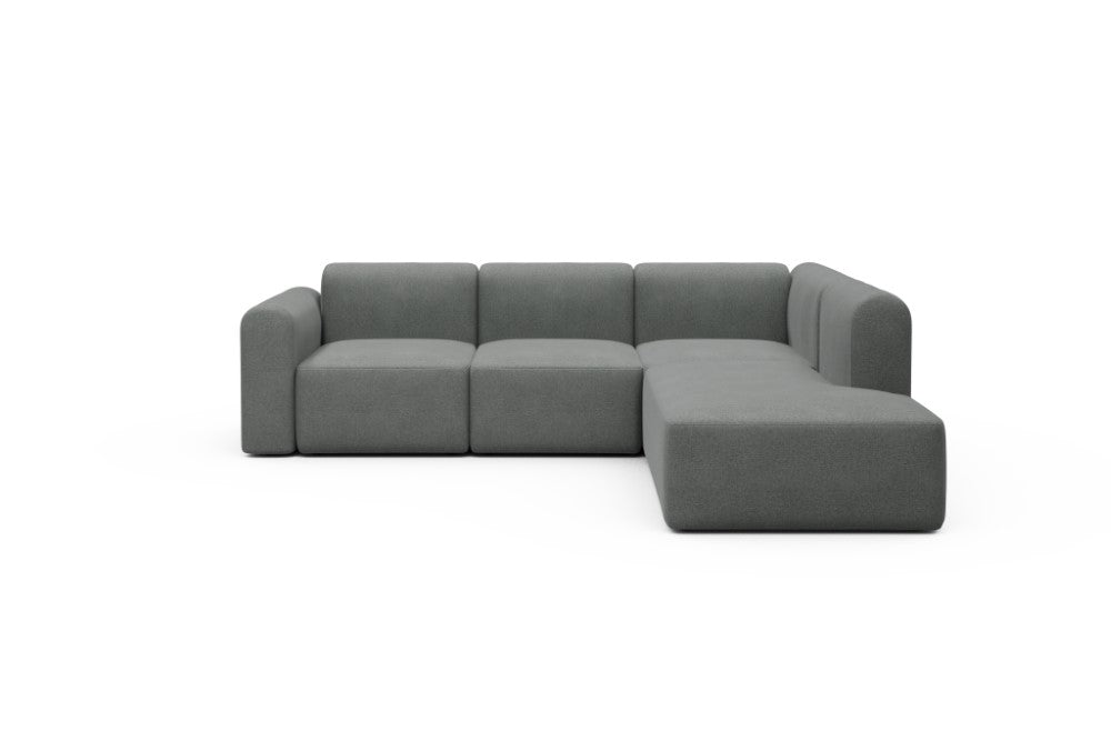 Rund Modular Sofa - Configurations 2 - M2L - 266 x 224 cm - Open-end + 3 Seater - 440 Satya Steel Grey
