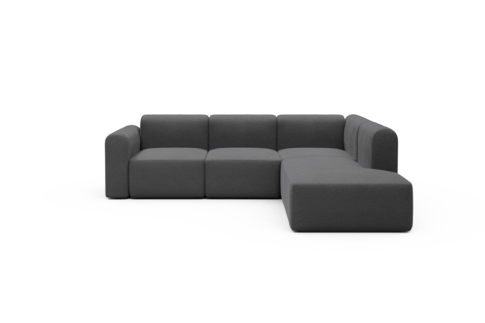 Rund Modular Sofa - Configurations 2 - M2L - 266 x 224 cm - Open-end + 3 Seater - 441 Satya Warm Zinc