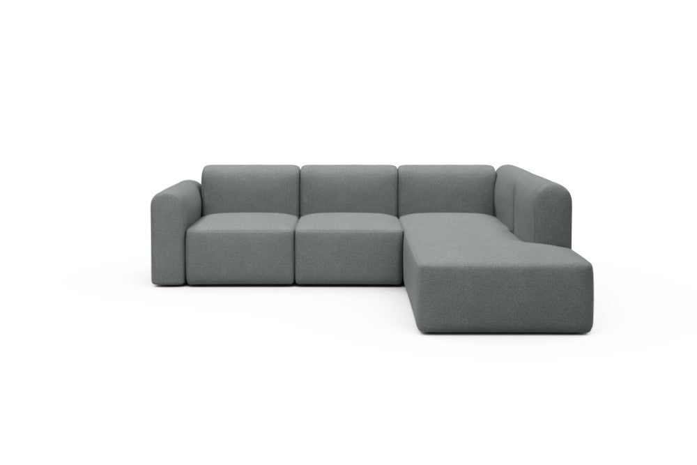 Rund Modular Sofa - Configurations 2 - M2L - 266 x 224 cm - Open-end + 3 Seater - 485 Denari Soft Grey