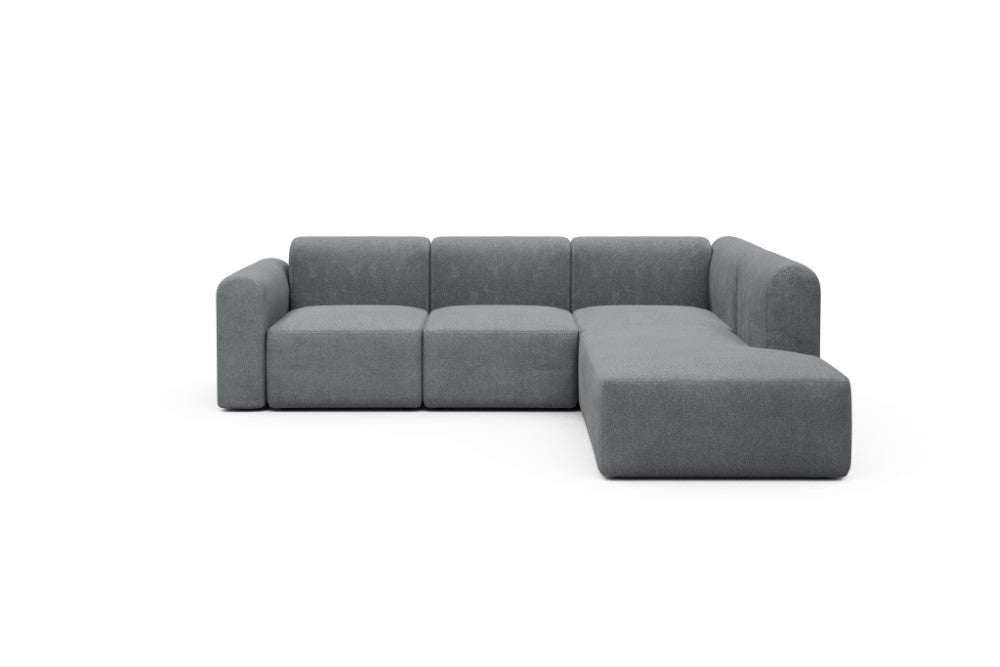 Rund Modular Sofa - Configurations 2 - M2L - 266 x 224 cm - Open-end + 3 Seater - 495 Casone Gravel Grey