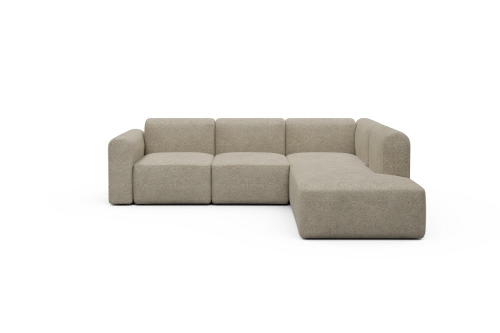 Rund Modular Sofa - Configurations 2 - M2L - 266 x 224 cm - Open-end + 3 Seater - 539 Bouclé Beige
