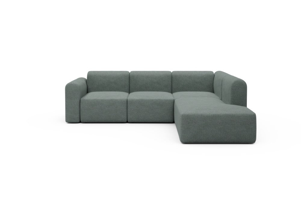 Rund Modular Sofa - Configurations 2 - M2L - 266 x 224 cm - Open-end + 3 Seater - 770 Carreno Cielo Blue