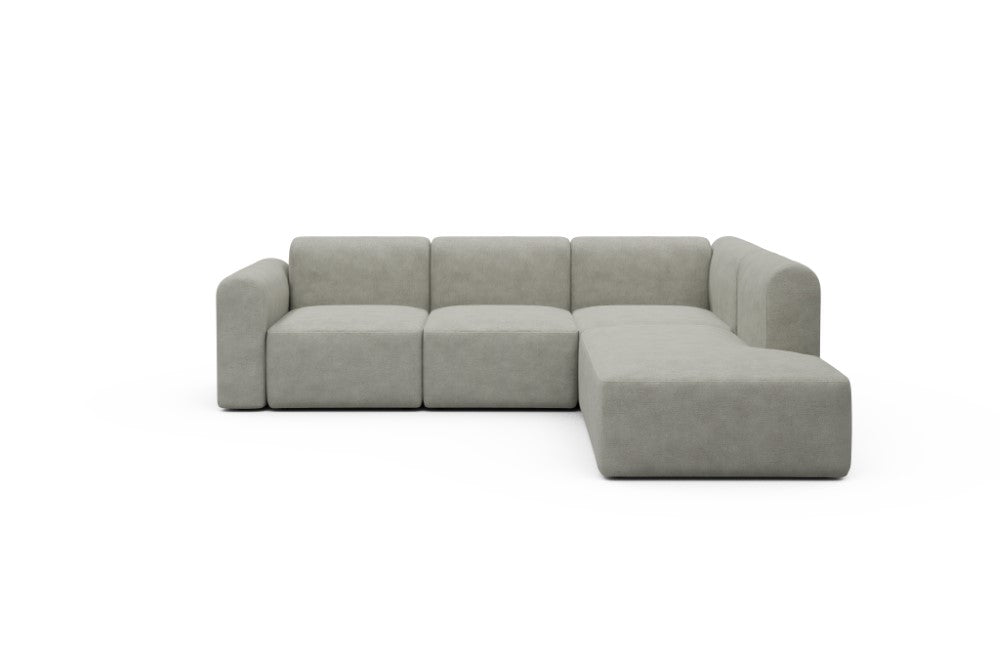 Rund Modular Sofa - Configurations 2 - M2L - 266 x 224 cm - Open-end + 3 Seater - 773 Carreno Moon Stone White