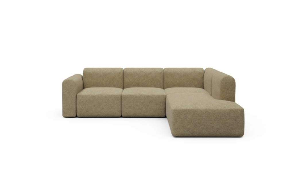 Rund Modular Sofa - Configurations 2 - M2L - 266 x 224 cm - Open-end + 3 Seater - 774 Carreno Sicilian Yellow