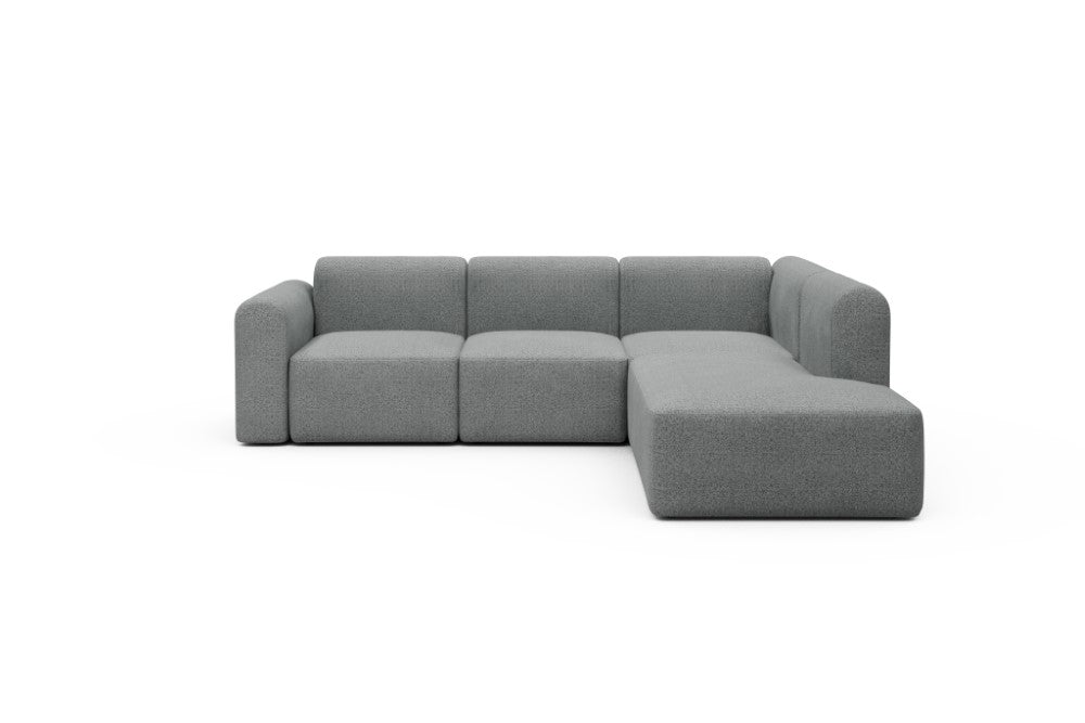 Rund Modular Sofa - Configurations 2 - M2L - 266 x 224 cm - Open-end + 3 Seater - 819 Aivi Gravel Grey