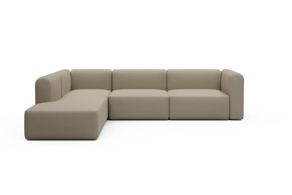 Rund Modular Sofa - Configurations 2 - N1H - 312 x 224 cm - Open-end + 3,5 Seater - 445 Satya Natural Biege