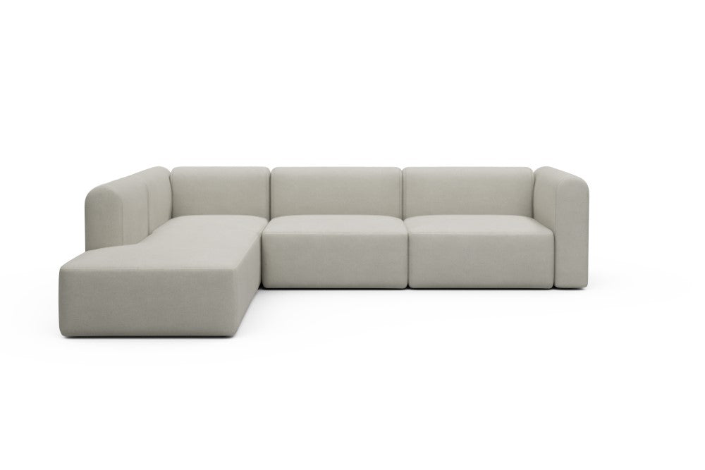 Rund Modular Sofa - Configurations 2 - N1H - 312 x 224 cm - Open-end + 3,5 Seater - 487 Denari Clean Beige