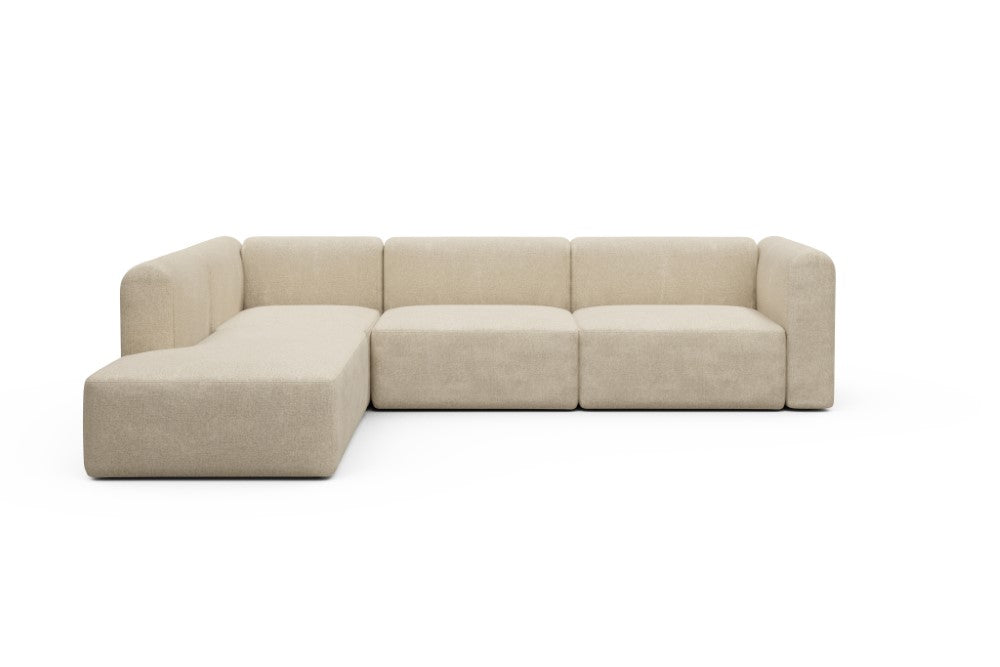 Rund Modular Sofa - Configurations 2 - N1H - 312 x 224 cm - Open-end + 3,5 Seater - 496 Casone Natural Beigie