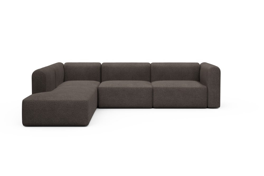 Rund Modular Sofa - Configurations 2 - N1H - 312 x 224 cm - Open-end + 3,5 Seater - 530 Bouclé Taupe