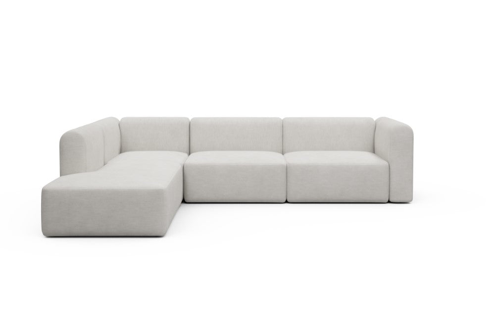 Rund Modular Sofa - Configurations 2 - N1H - 312 x 224 cm - Open-end + 3,5 Seater - 574 Vivus Dusty Off White