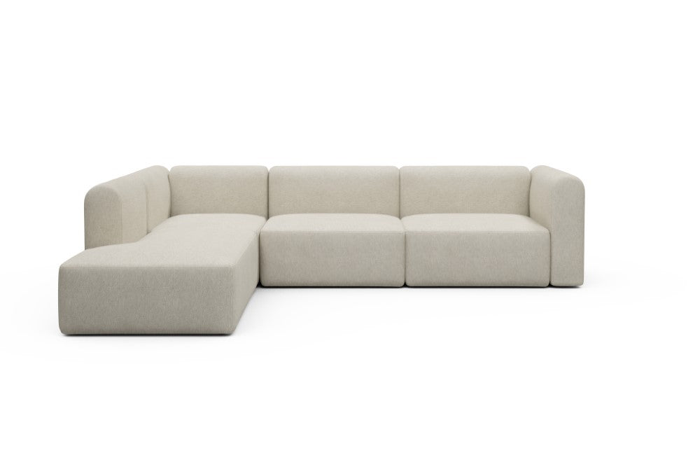Rund Modular Sofa - Configurations 2 - N1H - 312 x 224 cm - Open-end + 3,5 Seater - 584 Argus Natural