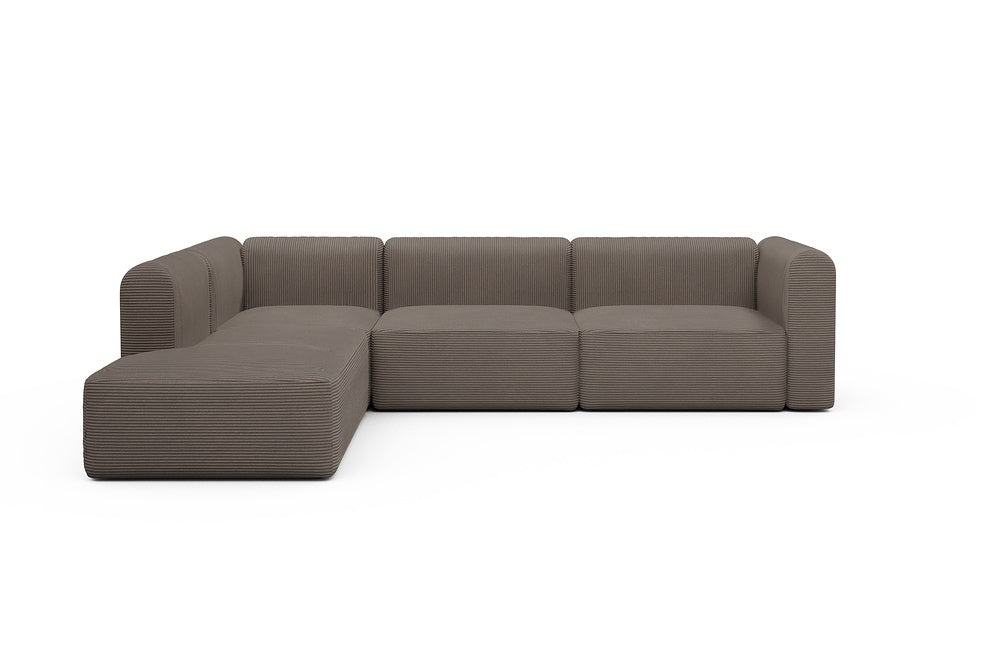 Rund Modular Sofa - Configurations 2 - N1H - 312 x 224 cm - Open-end + 3,5 Seater - 596 Corduroy Mocha