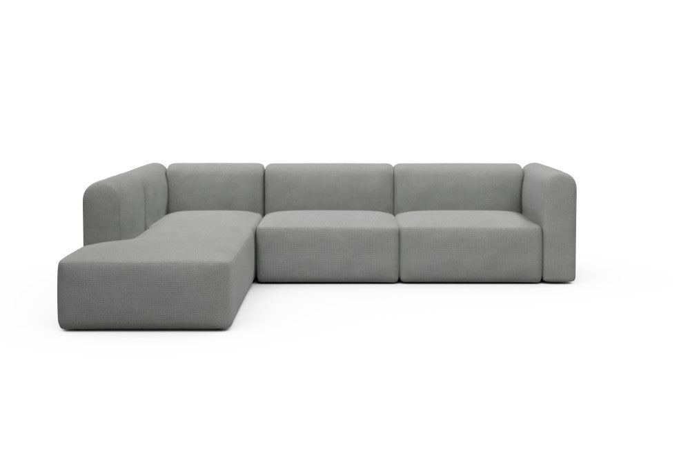 Rund Modular Sofa - Configurations 2 - N1H - 312 x 224 cm - Open-end + 3,5 Seater - 764 Cura Sand Grey